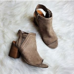 Jazlyn Microsuede Whipstitch Block Heel Pumps